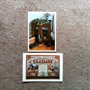 Clarks vintage unused postcards.